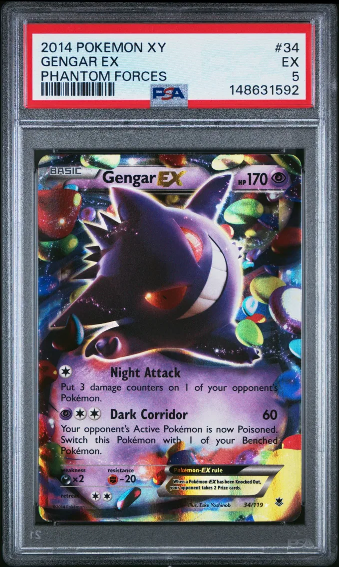 2014 #34 Gengar EX PSA 5 XY Phantom Forces