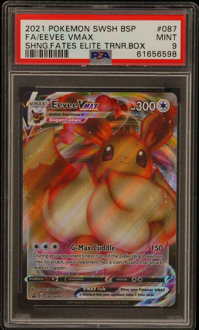 2021 #087 Full Art/Eevee Vmax PSA 9 Swsh Black Star Promo