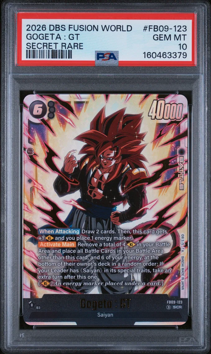 2026 #FB09-123 Gogeta : GT PSA 10 Dragon Ball Super Card Game Fusion World Dual Evolution