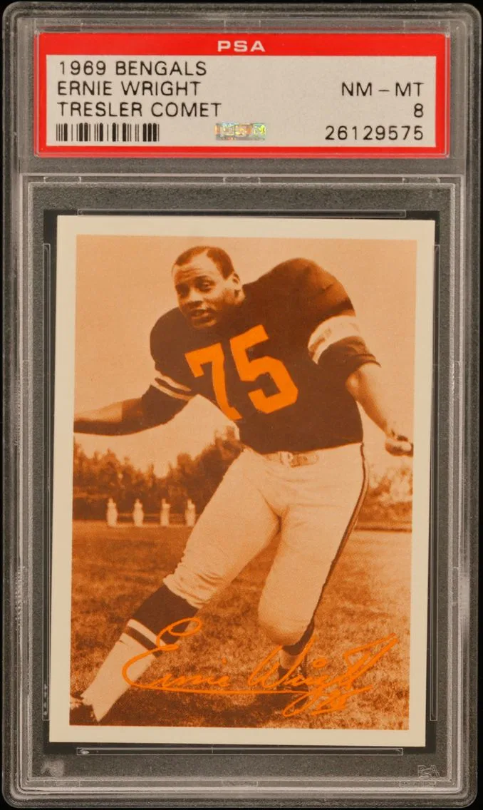 1969 #NA Ernie Wright PSA 8 Bengals Tresler Comet