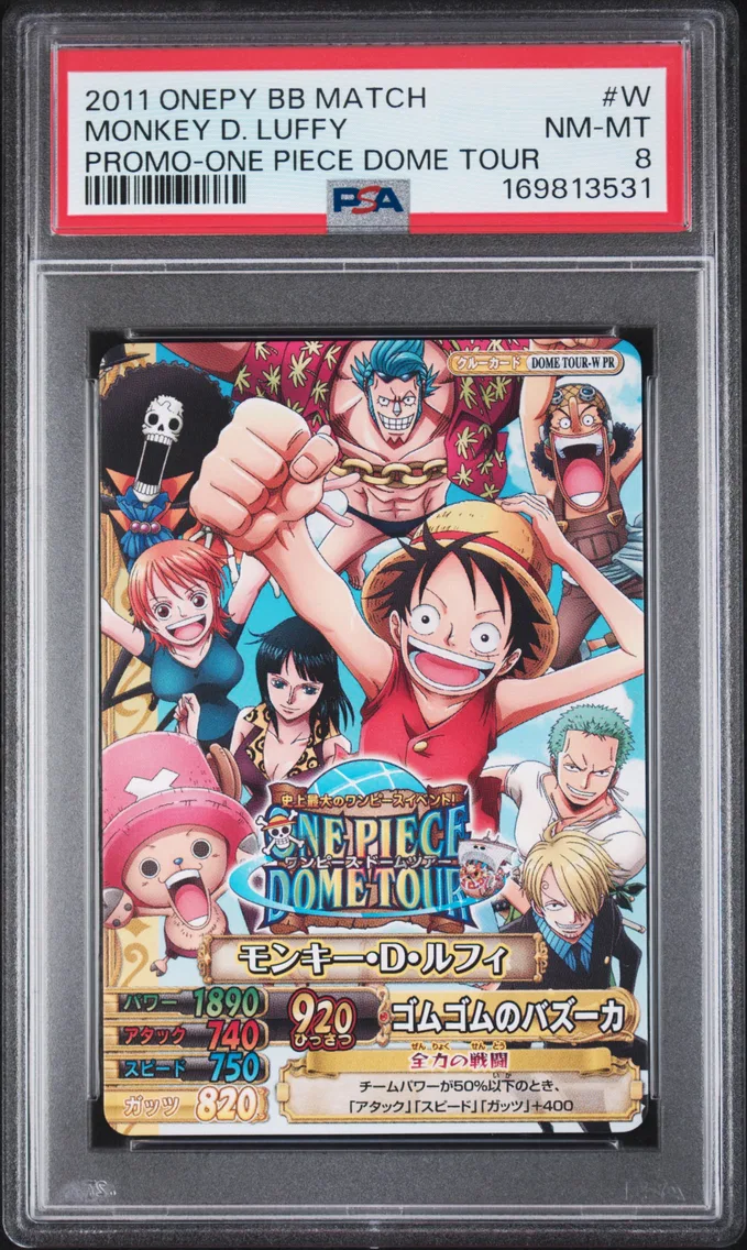 2011 #W Monkey D. Luffy PSA 8 One Piece Onepy Berry Berry Match Promo