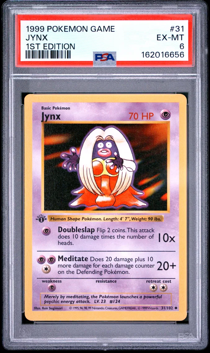 1999 Pokemon Game Jynx 1st Edition Game #31 PSA 6