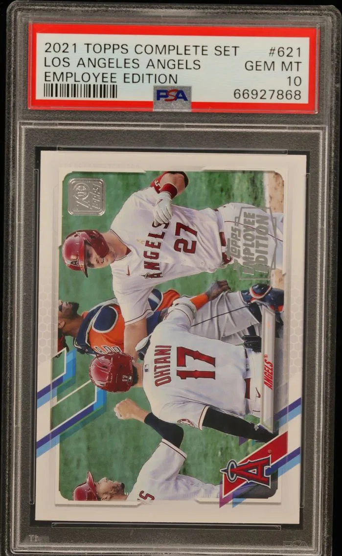 2021 #621 Los Angeles Angels PSA 10 Topps Complete Set