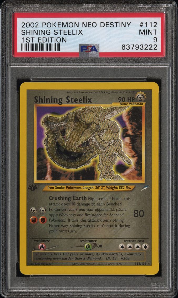 2002 #112 Shining Steelix 1st Ed