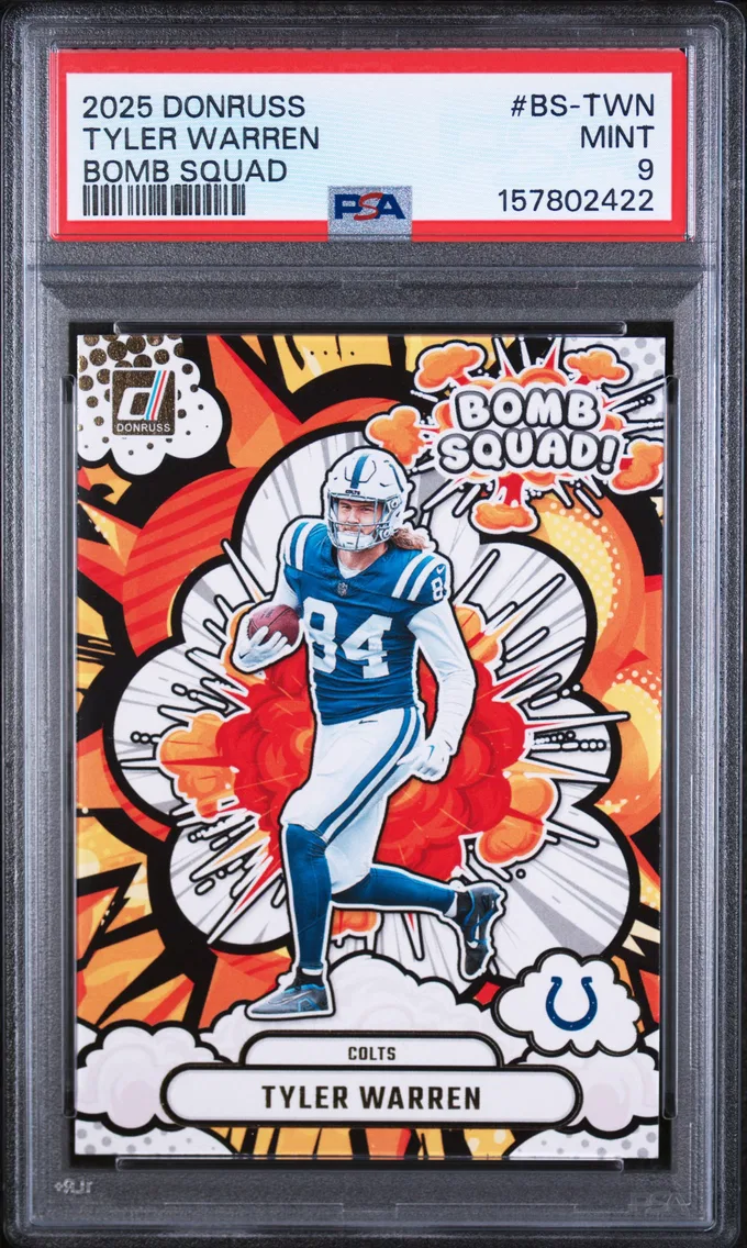 2025 #BS-TWN Tyler Warren PSA 9 Panini Donruss Bomb Squad