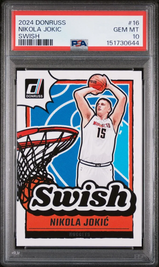 2024 #16 Nikola Jokic PSA 10 Panini Donruss Swish