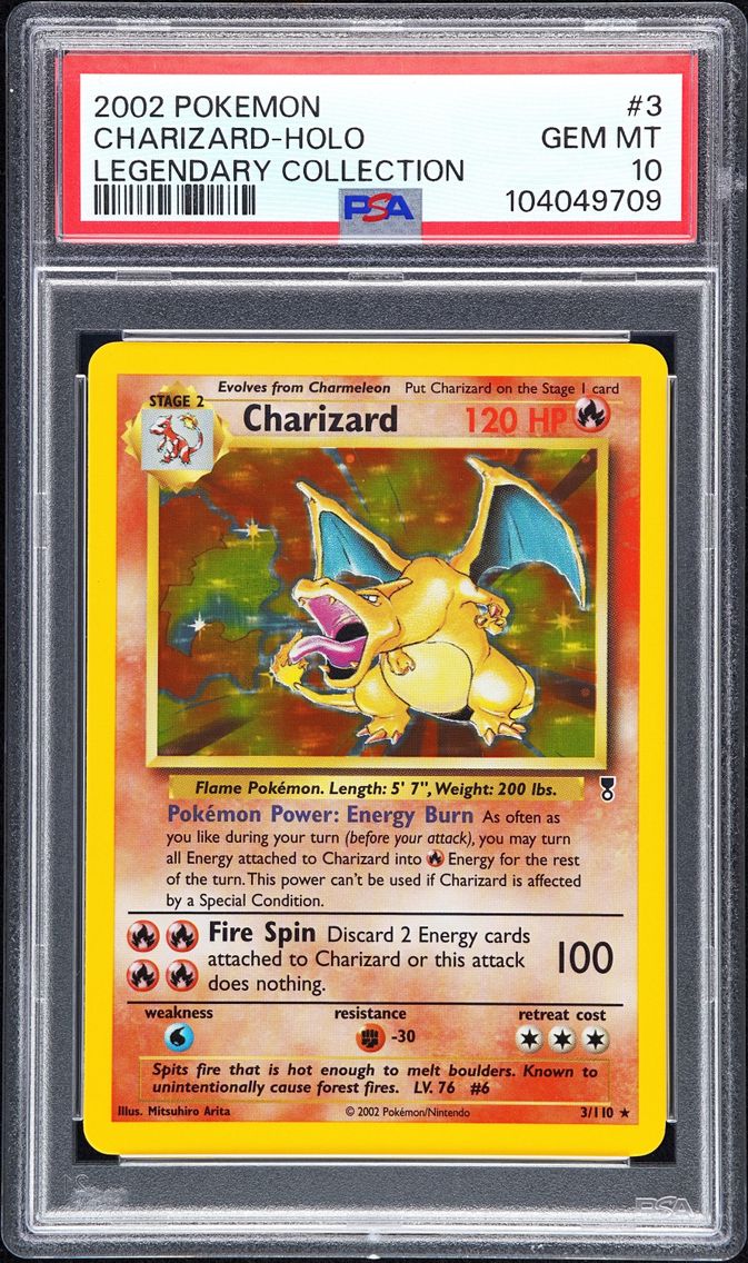 2002 #3 Charizard-Holo PSA 10 Le