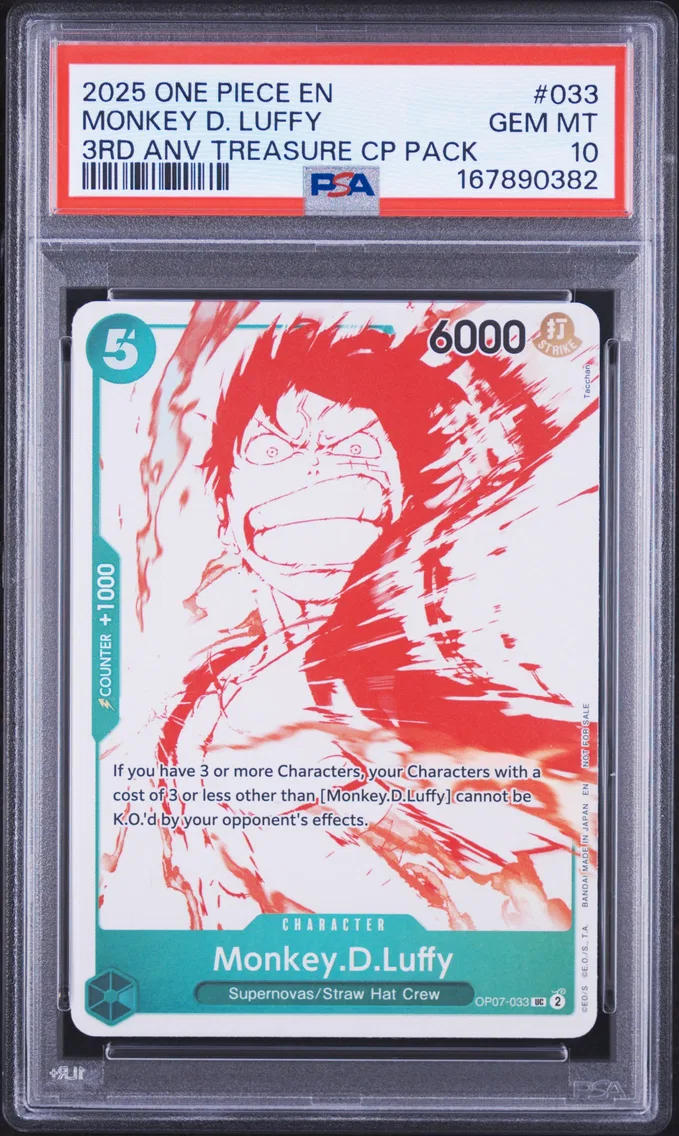 2025 #033 Monkey D. Luffy PSA 10 One Piece 3rd Anniversary! One Piece Card Treasure Campaign Pack