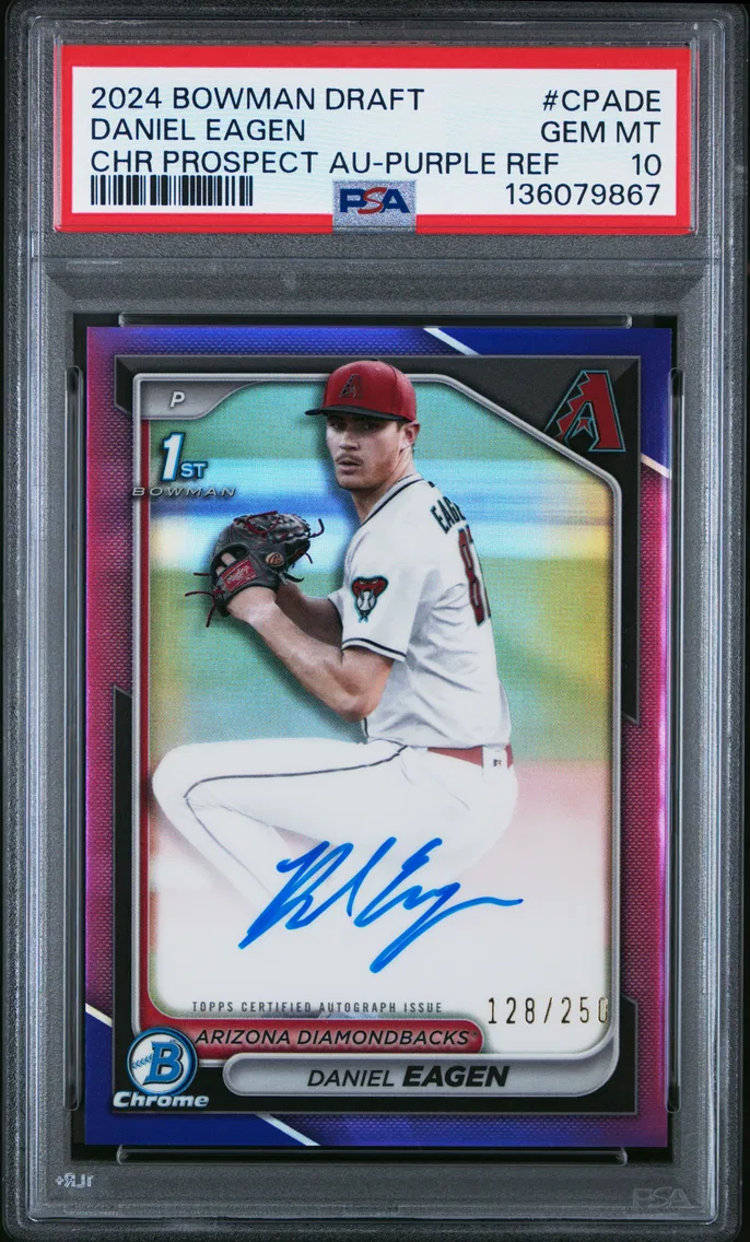 2024 #CPADE Daniel Eagen PSA 10 Bowman Draft Chrome Prospect Autographs