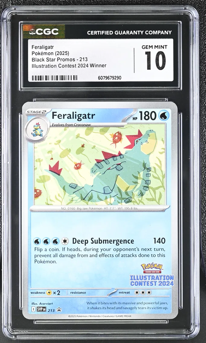 2025 #213 Feraligatr CGC 10 Black Star Promos - Scarlet & Violet SVP EN - English