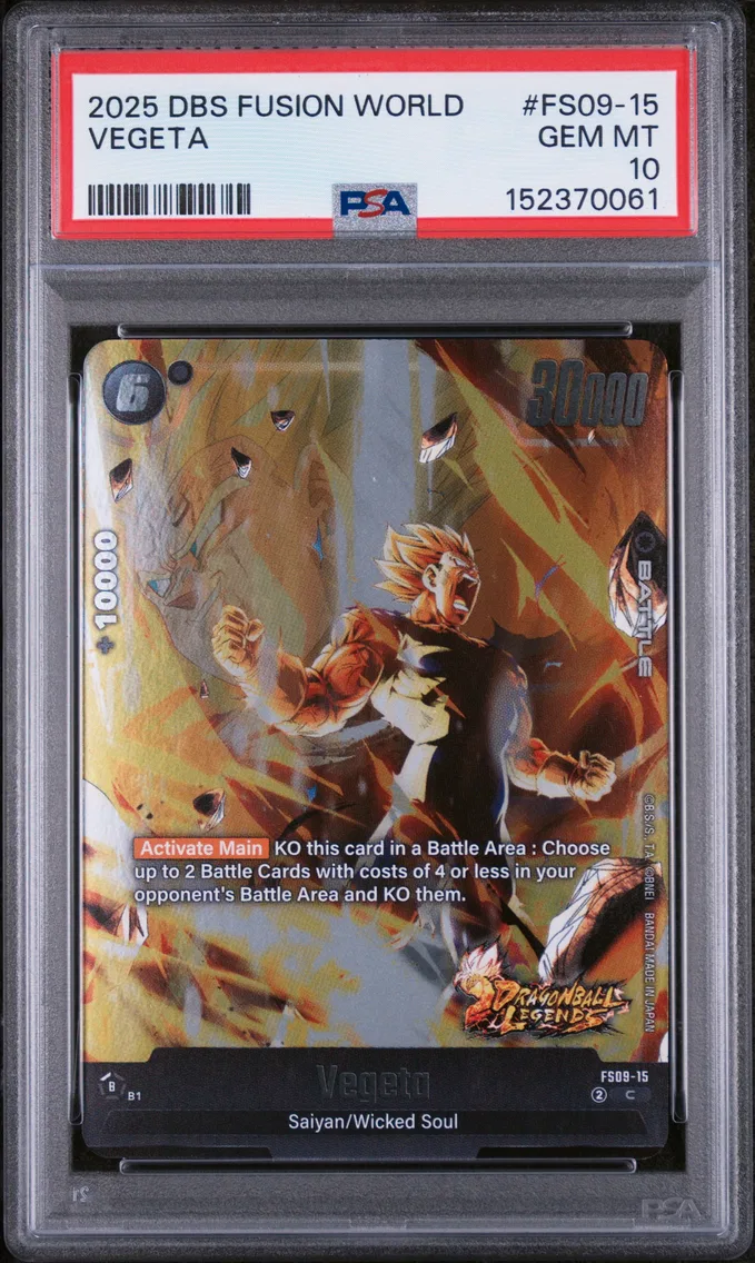 2025 #FS09-15 Vegeta PSA 10 Dragon Ball Super Card Game Fusion World Starter Deck EX Shallot