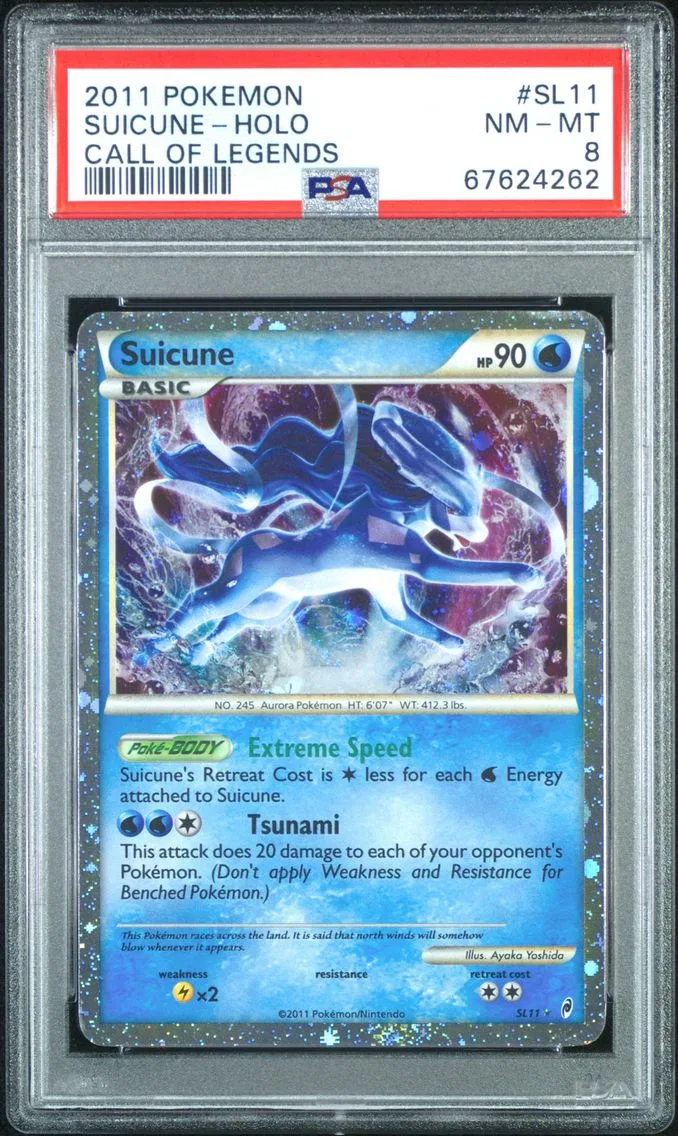 2011 #SL11 Suicune-Holo PSA 8 Call of Legends