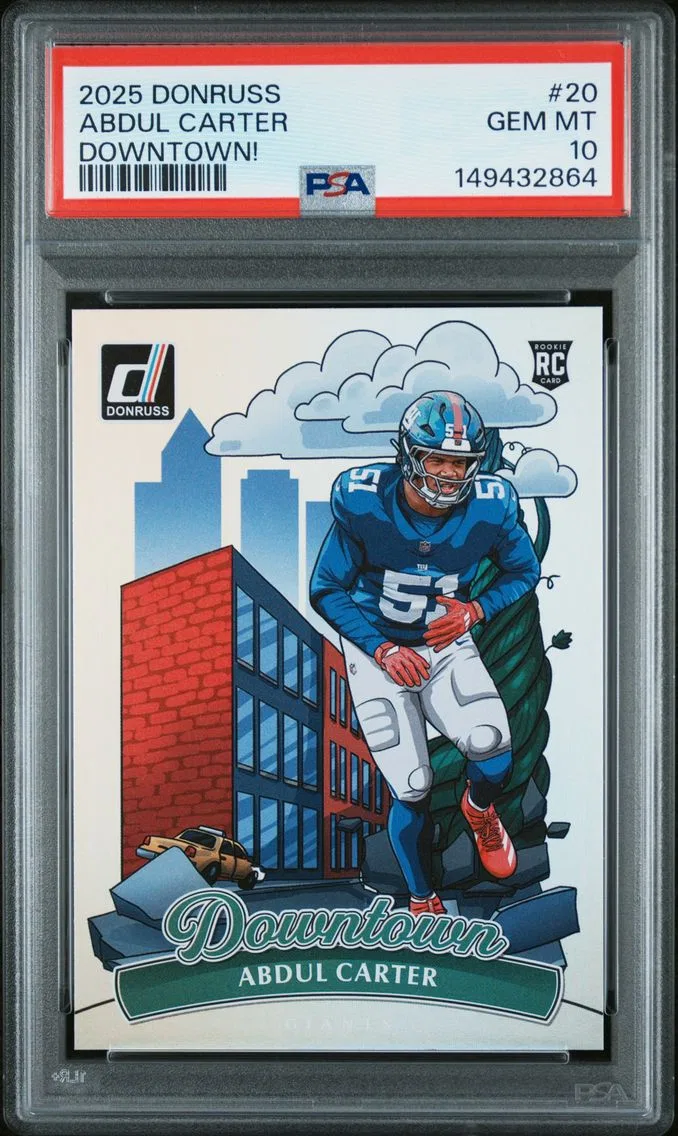 2025 #20 Abdul Carter PSA 10 Panini Donruss Downtown