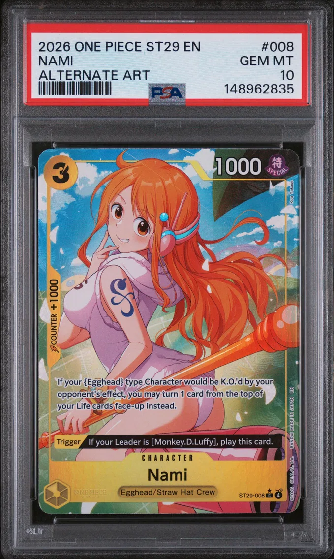 2026 #008 Nami PSA 10 One Piece Starter Deck ST29-Egghead