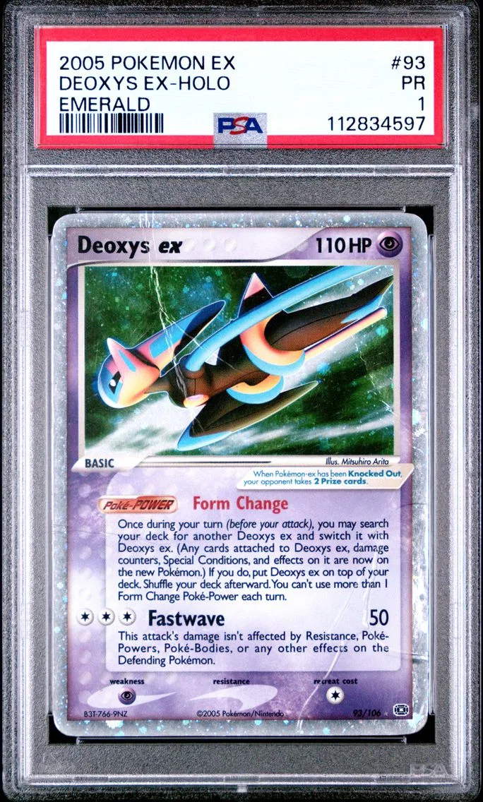2005 #93 Deoxys EX-Holo PSA 1 EX Emerald Pokemon