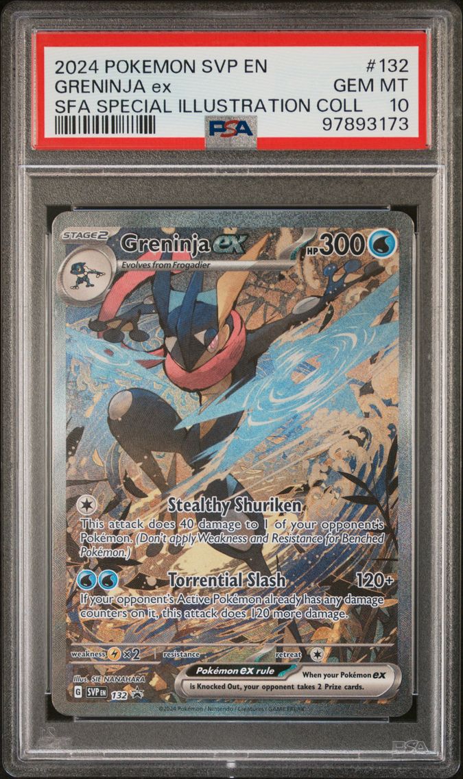 2024 #132 Greninja EX PSA 10 Svp