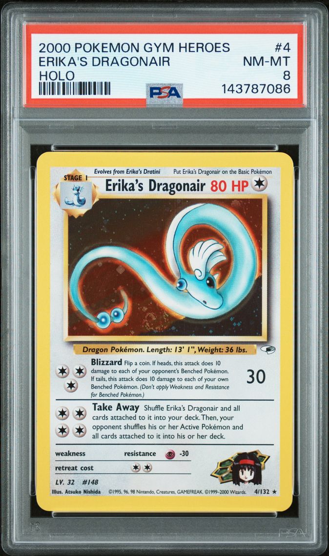 2000 #4 Erika's Dragonair PSA 8 Gym Heroes