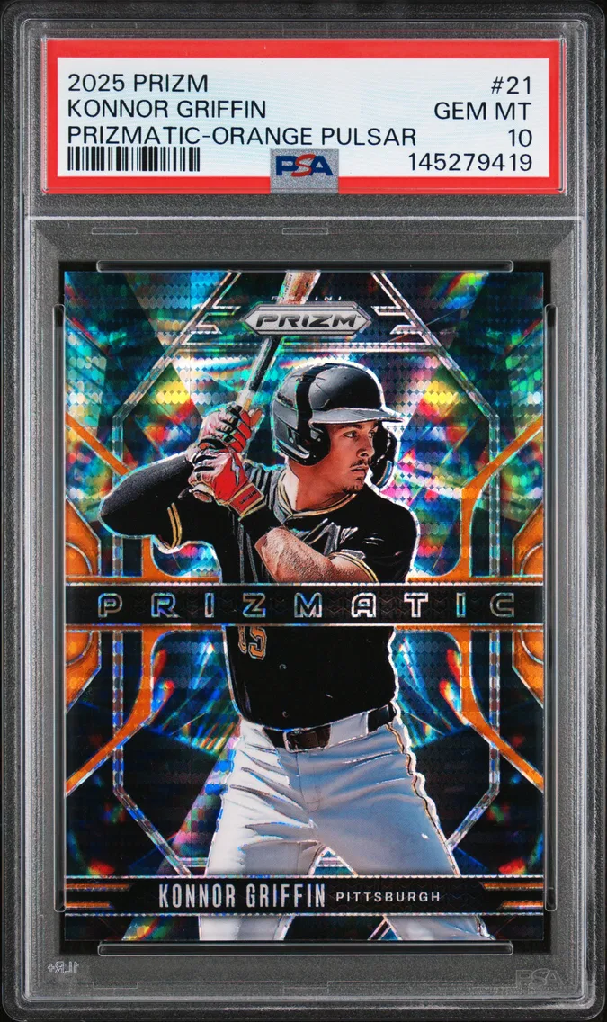2025 #21 Konnor Griffin PSA 10 Panini Prizm Prizmatic