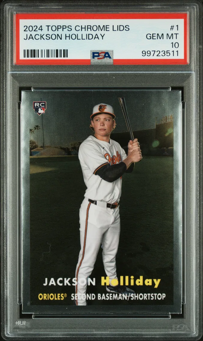 2024 #1 Jackson Holliday PSA 10 Topps Chrome Lids