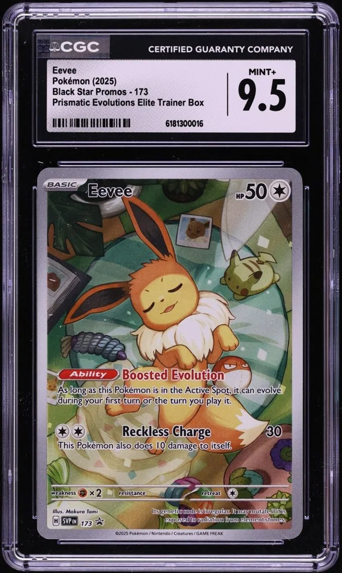2025 #173 Eevee CGC 9.5 Pokemon Scarlet & Violet Promo Prismatic Evolutions ETB Full Art