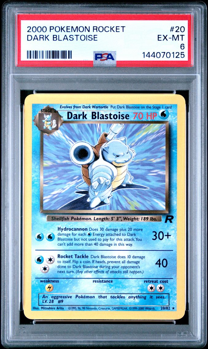 2000 #20 Dark Blastoise PSA 6 Rocket Pokemon