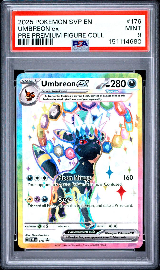 2025 #176 Umbreon EX PSA 9 Svp EN-SV Black Star Promo