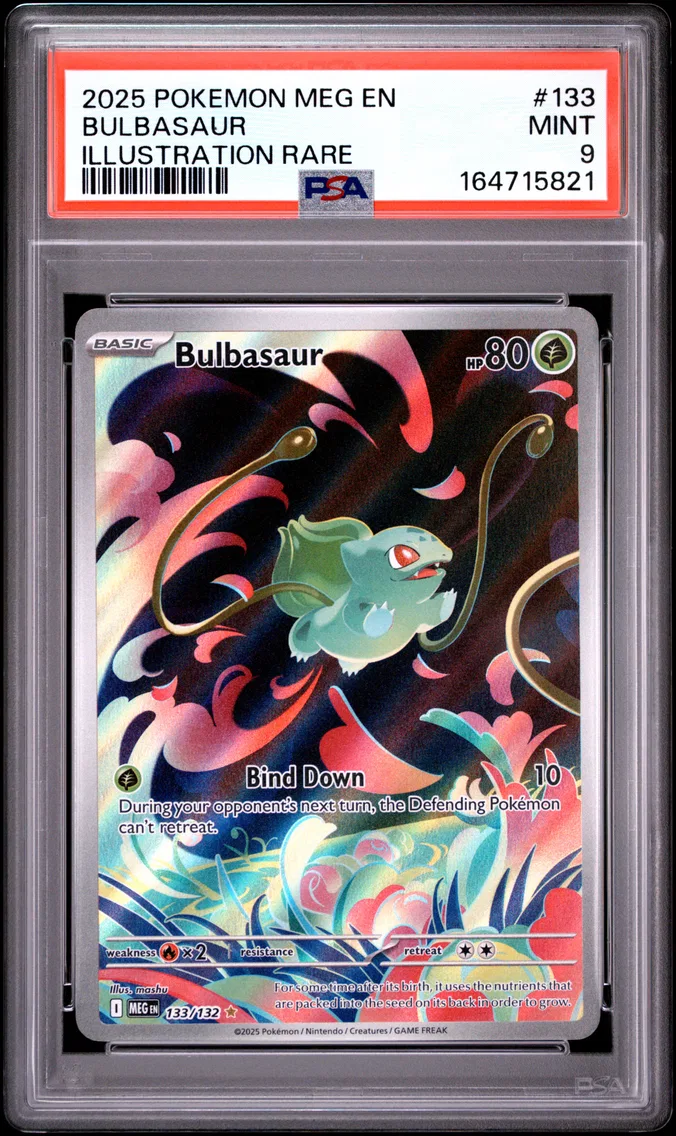 2025 #133 Bulbasaur PSA 9 Meg EN-Mega Evolution