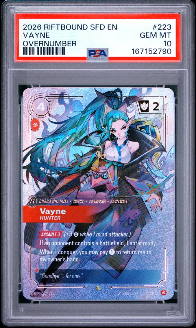 2026 #223 Vayne - Hunter PSA 10 Riftbound: League of Legends Sfd-Spiritforged
