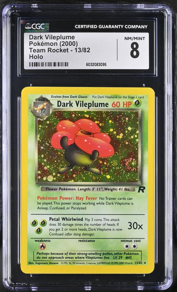 2000 #13 Dark Vileplume CGC 8 Team Rocket - Unlimited - English