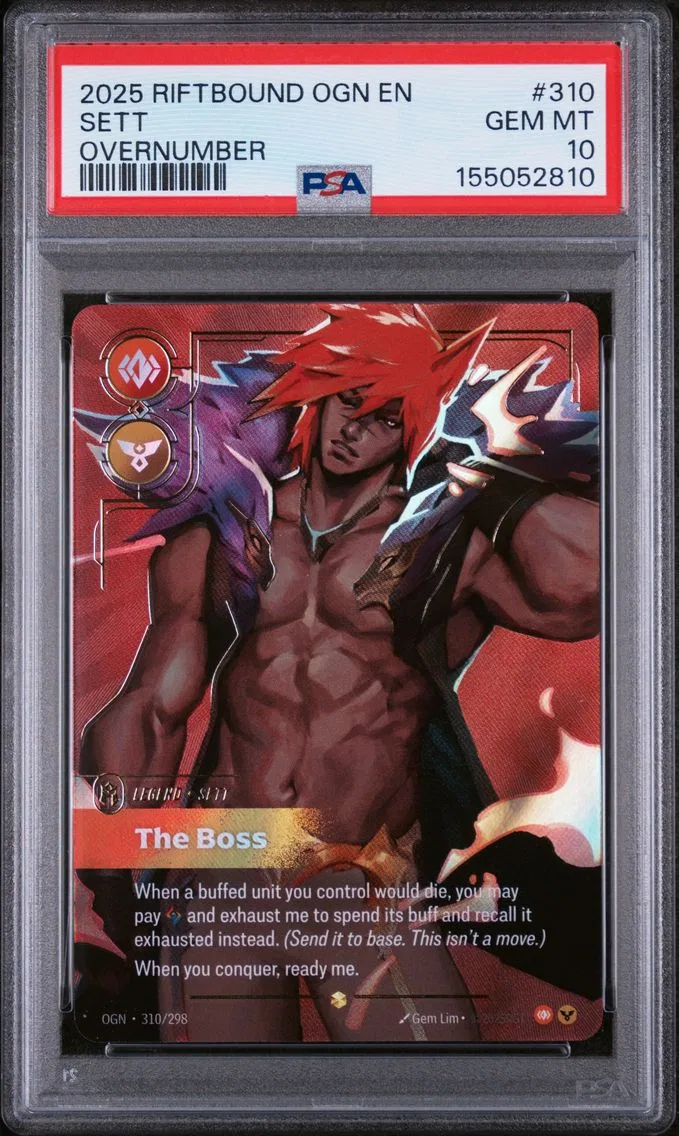 2025 #310 Sett - the Boss PSA 10 Riftbound: League of Legends Ogn-Origins