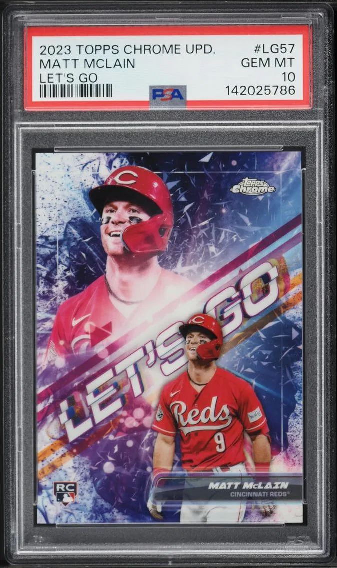 2023 Topps Chrome Update Let's Go! Matt McLain ROOKIE #LG57 PSA 10 GEM MINT