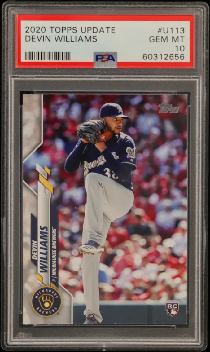 2020 #U113 Devin Williams PSA 10 Topps Update