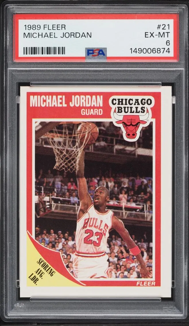 1989 Fleer Basketball Michael Jordan #21 PSA 6 EXMT