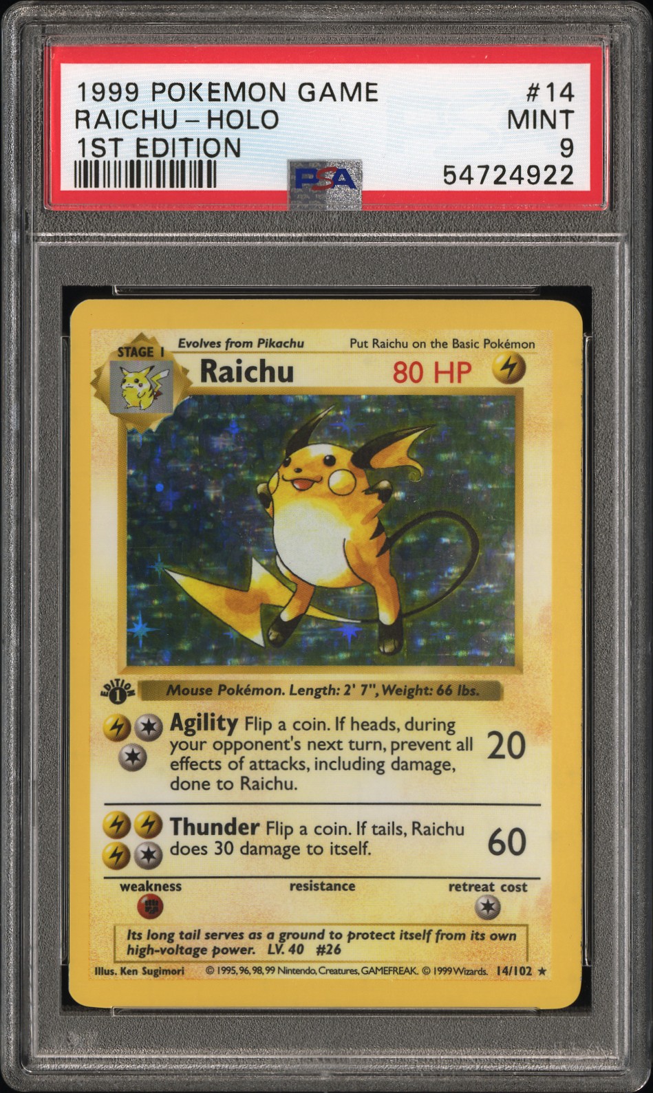 Raichu-Holo 1st Edition