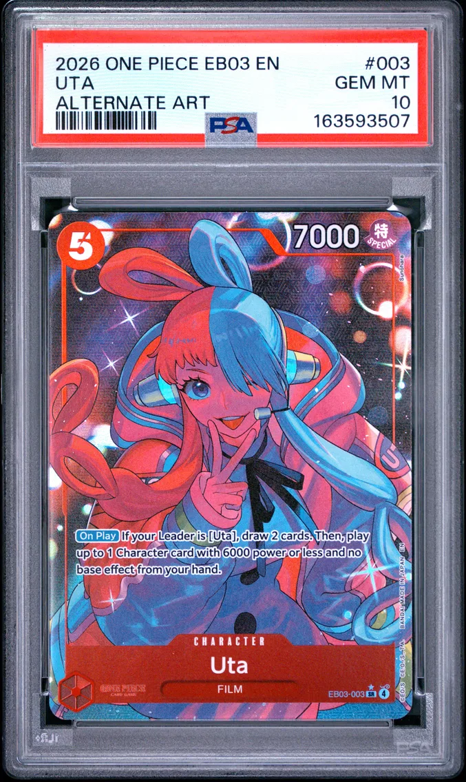 2026 #003 Uta PSA 10 One Piece EB03-Extra Booster -One Piece Heroines Edition-