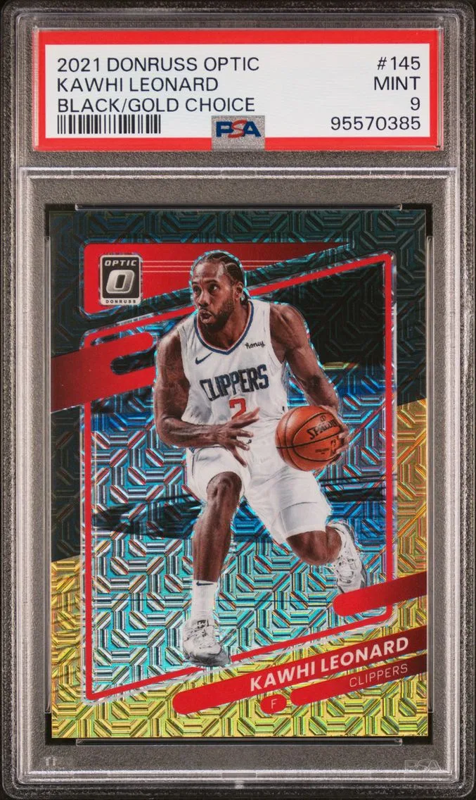 2021 #145 Kawhi Leonard PSA 9 Panini Donruss Optic