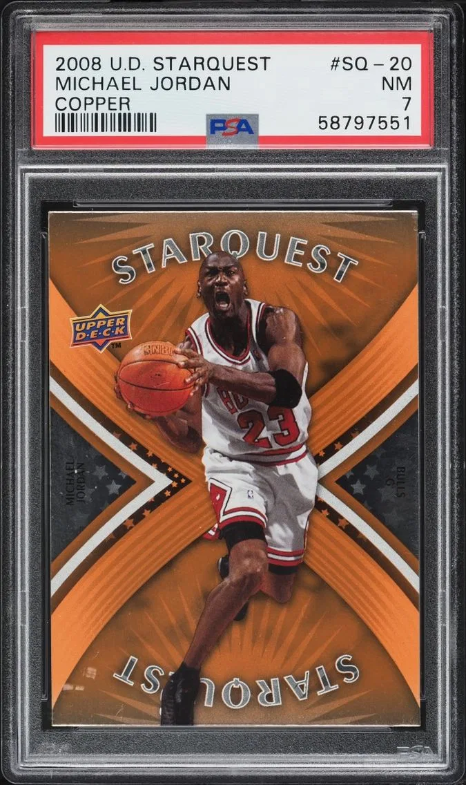 2008 #SQ-20 Michael Jordan PSA 7 Upper Deck Starquest Copper