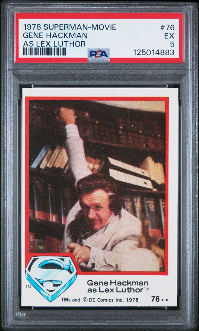 1978 #76 Gene Hackman As Lex Luthor PSA 5 Topps Superman-Movie