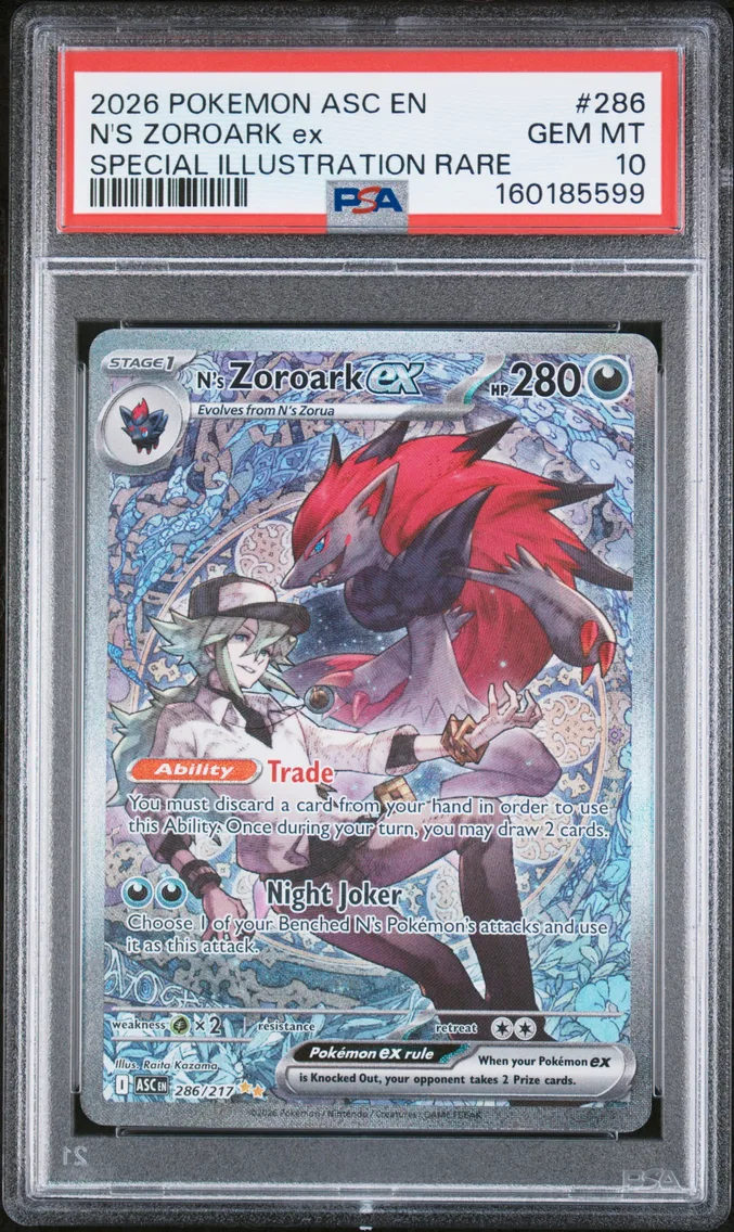 2026 #286 N's Zoroark EX PSA 10 Asc EN-Ascended Heroes