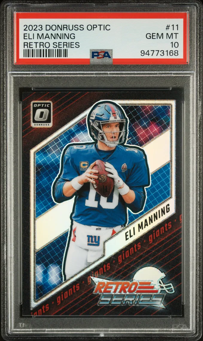 2023 #11 Eli Manning PSA 10 Panini Donruss Optic Retro Series