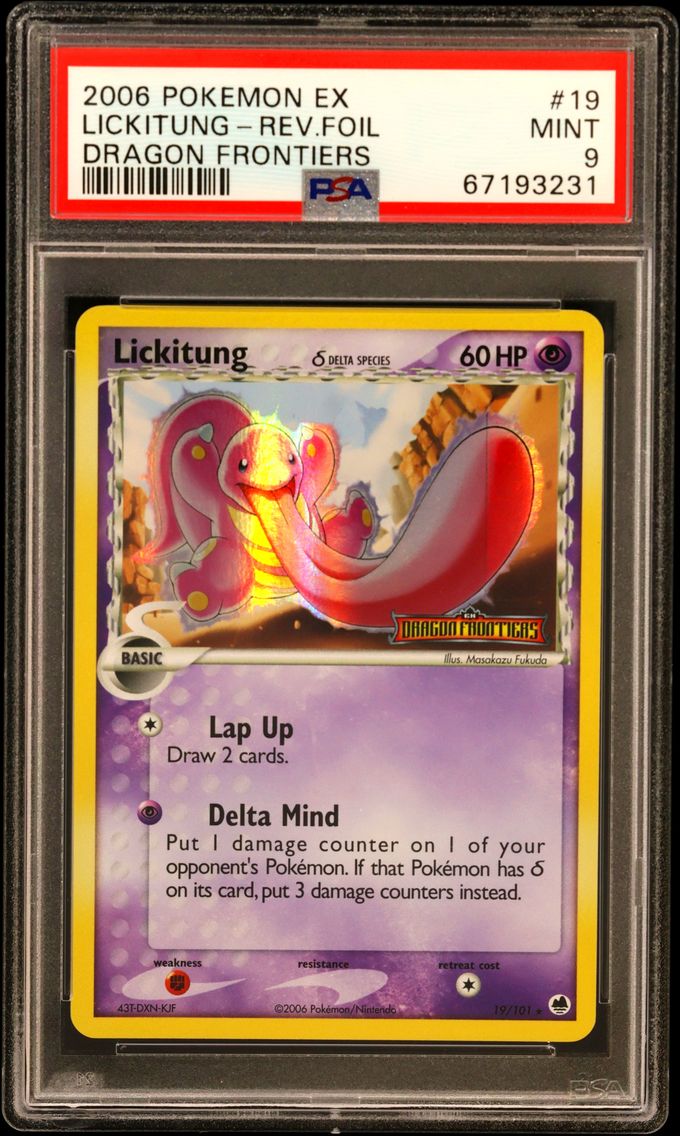 2006 #19 Lickitung-Reverse Foil PSA 9 EX Dragon Frontiers