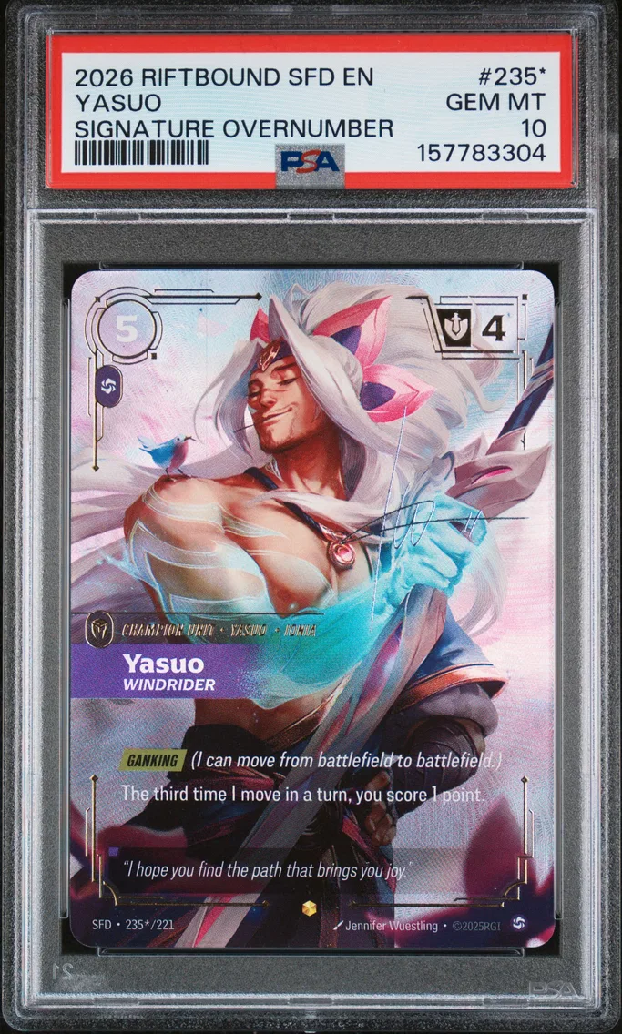 2026 #235* Yasuo - Windrider PSA 10 Riftbound: League of Legends Sfd-Spiritforged