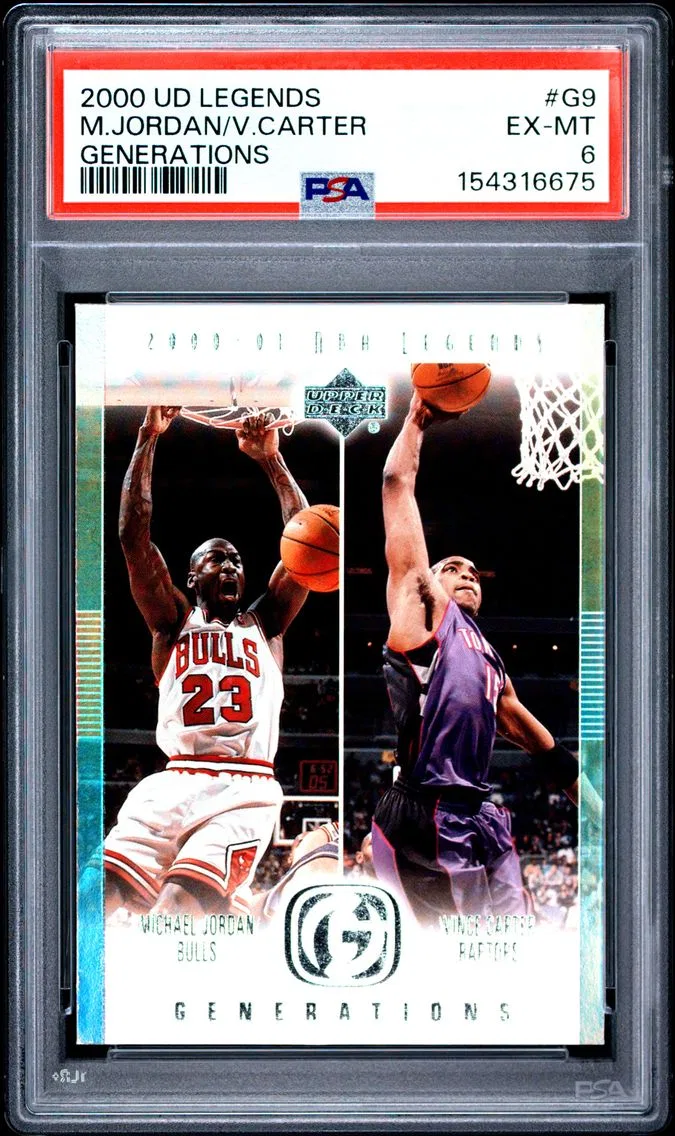 2000 #G9 Michael Jordan/Vince Carter PSA 6 Upper Deck Legends Generations