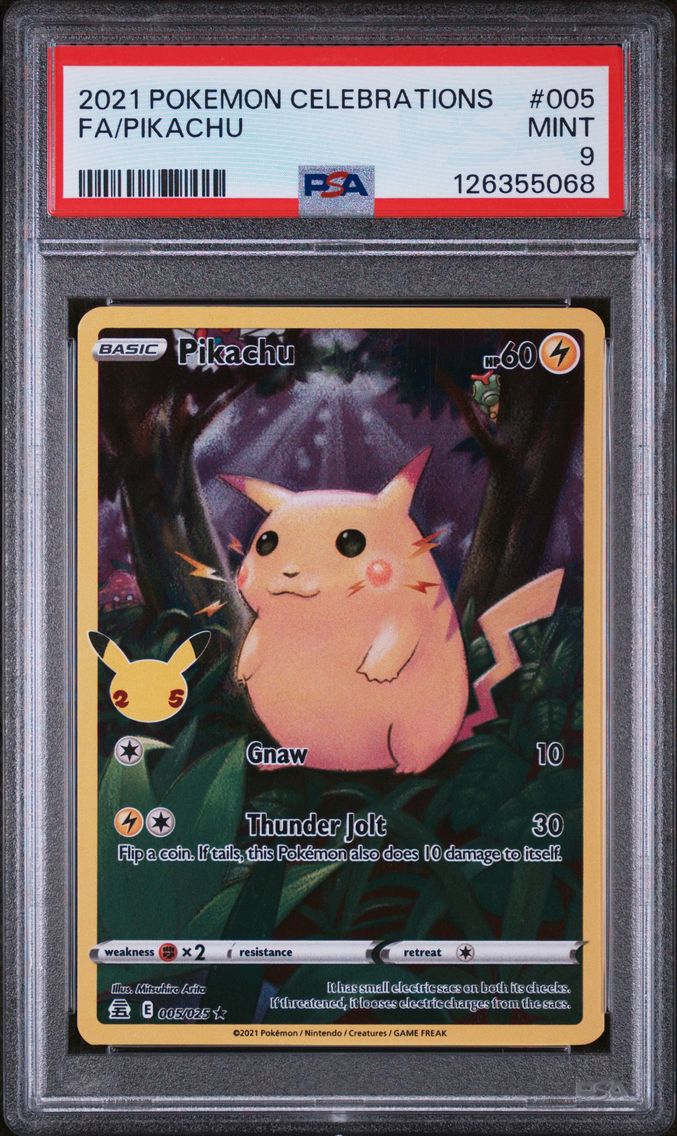 2021 #005 Full Art/Pikachu PSA 9 Celebrations Pokemon