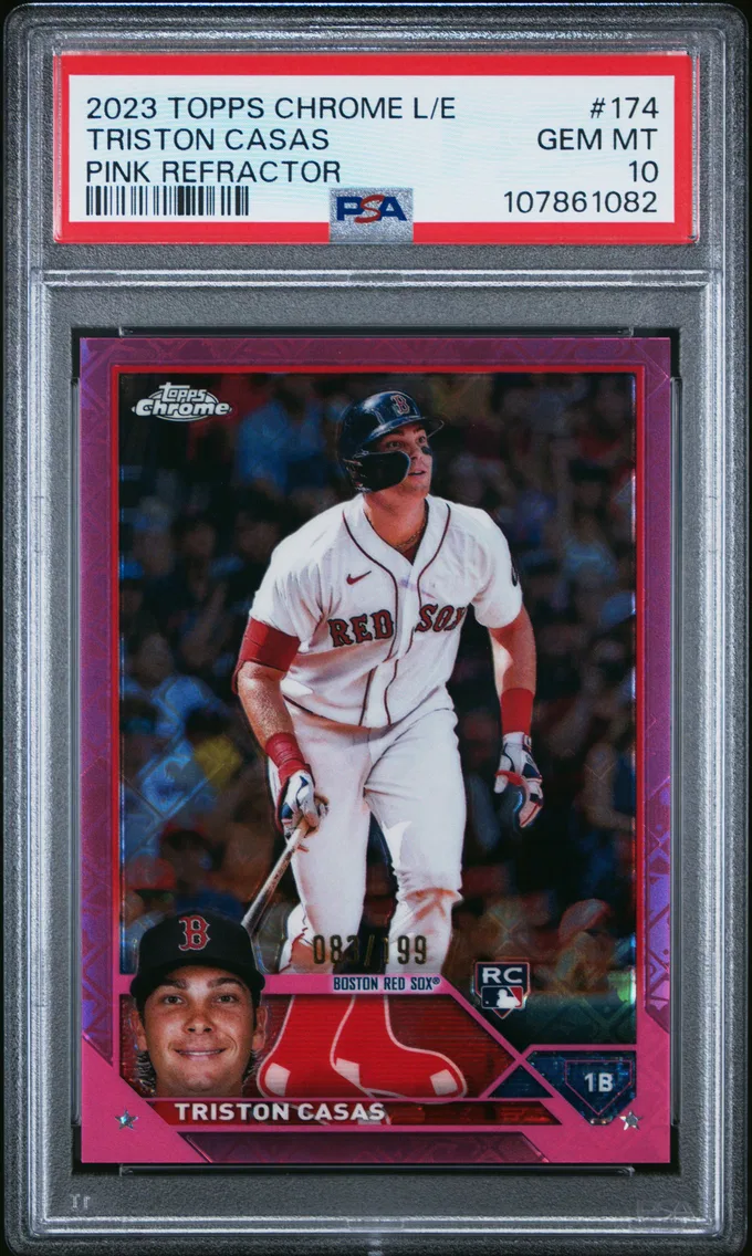 2023 #174 Triston Casas PSA 10 Topps Chrome Logofractor Edition