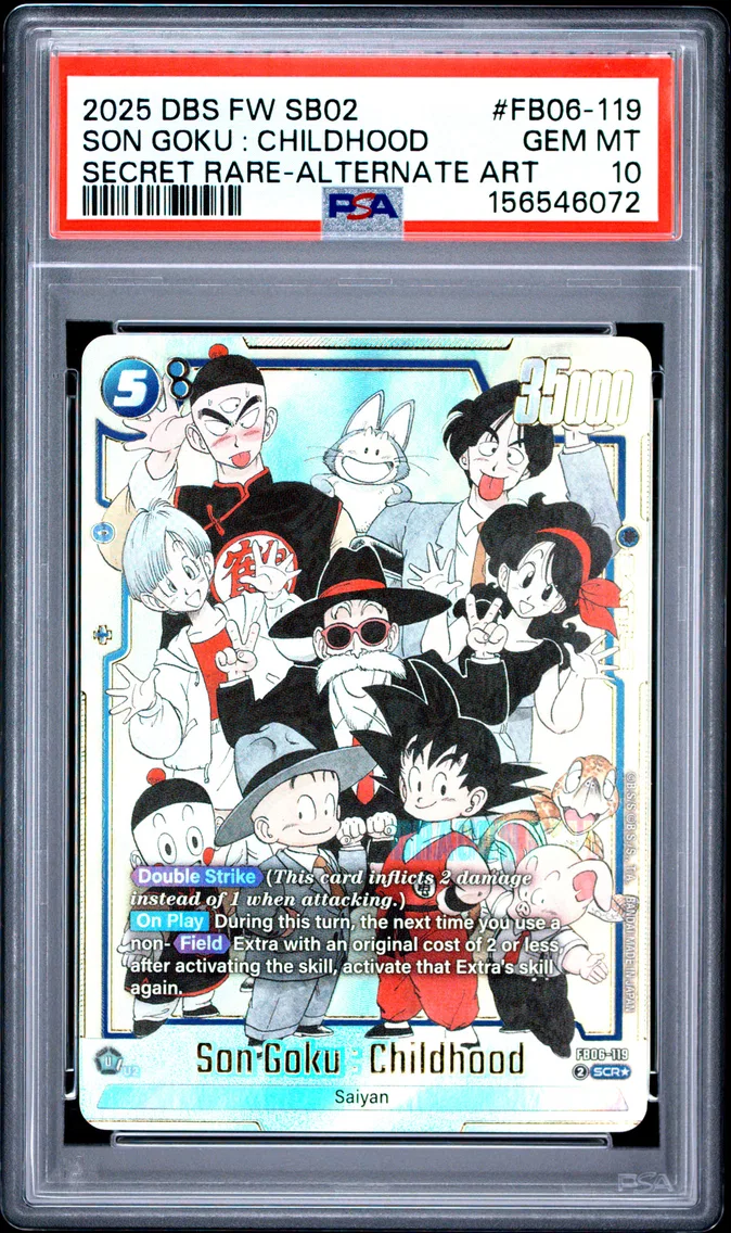 2025 #FB06-119 Son Goku : Childhood PSA 10 Dragon Ball Super Card Game Fusion World Manga Booster 02