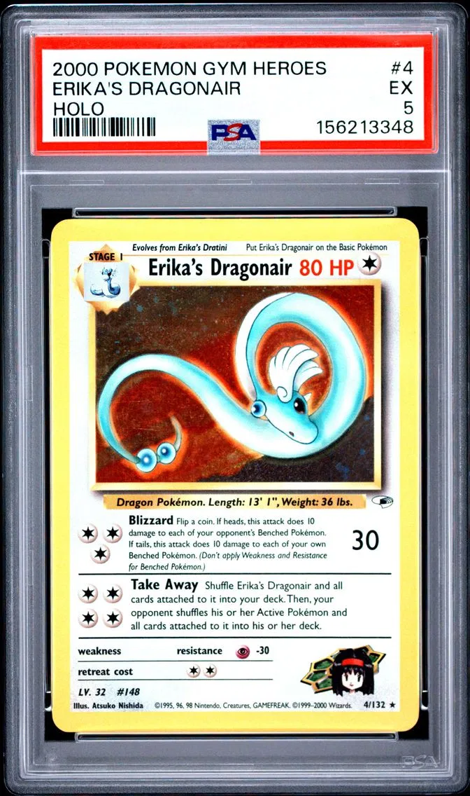 2000 #4 ERIKA'S DRAGONAIR PSA 5 Gym Heroes