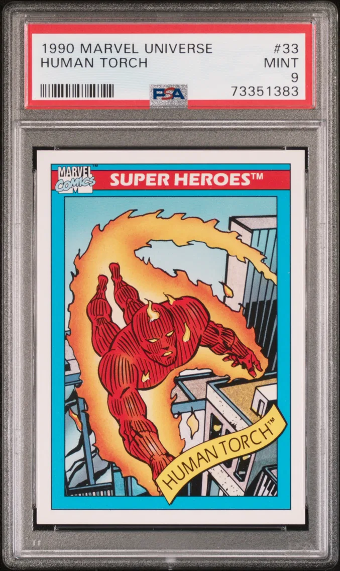 1990 #33 Human Torch PSA 9 Marvel Universe