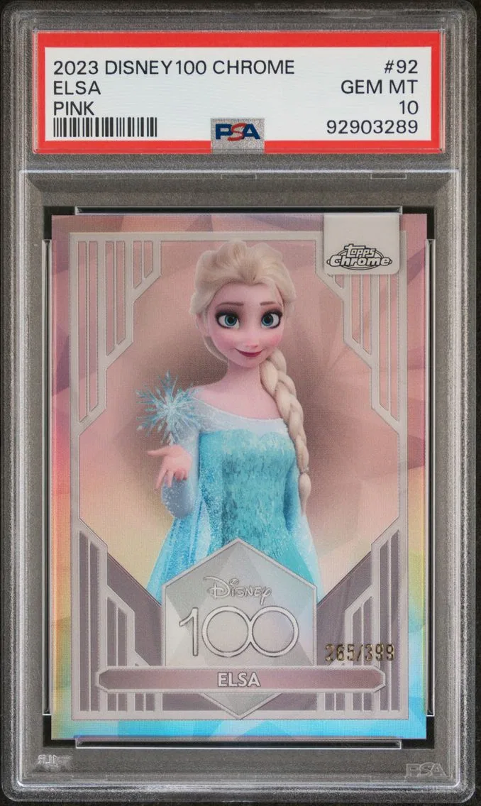 2023 #92 Elsa PSA 10 Topps Chrome DISNEY100