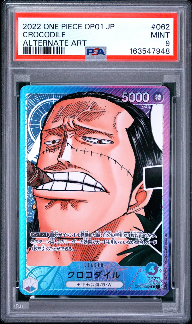 2022 #062 Crocodile PSA 9 One Piece Japanese OP01-Romance Dawn